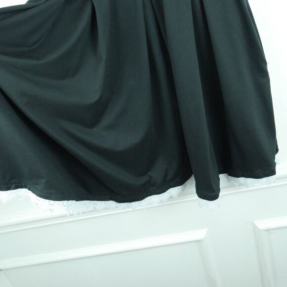 Hot Topic Medium Dress Goth Punk Emo Mushroom Lace Trim Collared Embroidered - Picture 6 of 7